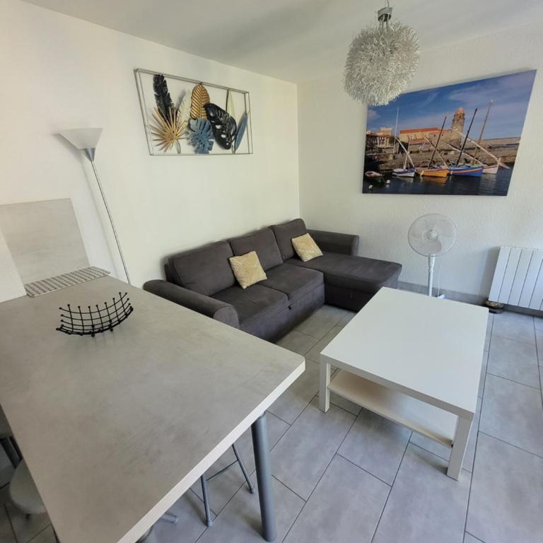 COLLIOURE tres bel appart a 150 metres des plages avec jardin prive et parking dans residence securisee - Apartamento de 2 dormitorios - 4