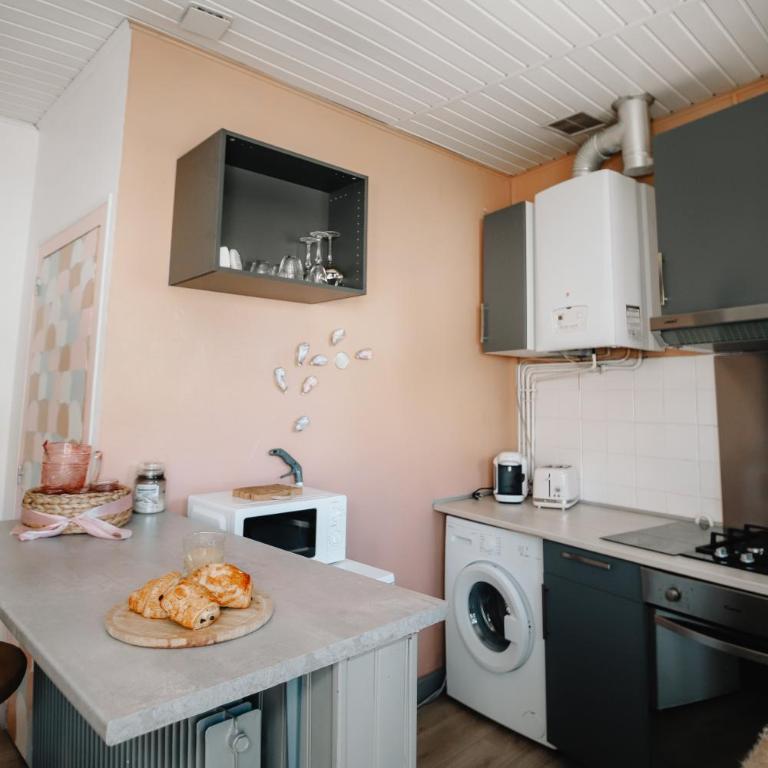Coquillages et crustacés, vidéoprojecteur baignoire îlot chez Ivona Vacances - Appartement 1 Chambre - 25