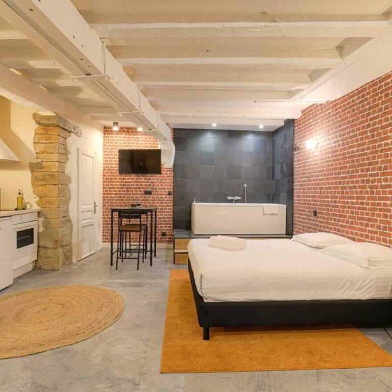 Industrial-style studio with bathtub, Vieux-Lyon - Apartment mit 1 Schlafzimmer - 13