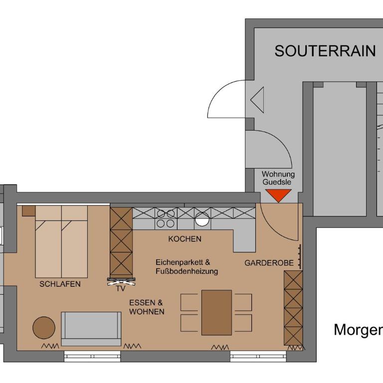 Landhaus Wiederkehr - Apartment mit Dusche - 1