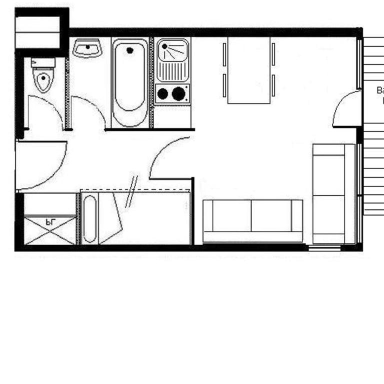 Studio lumineux avec balcon, face aux pistes, au cœur de Les Belleville - FR-1-344-1133 - Monolocale - 14
