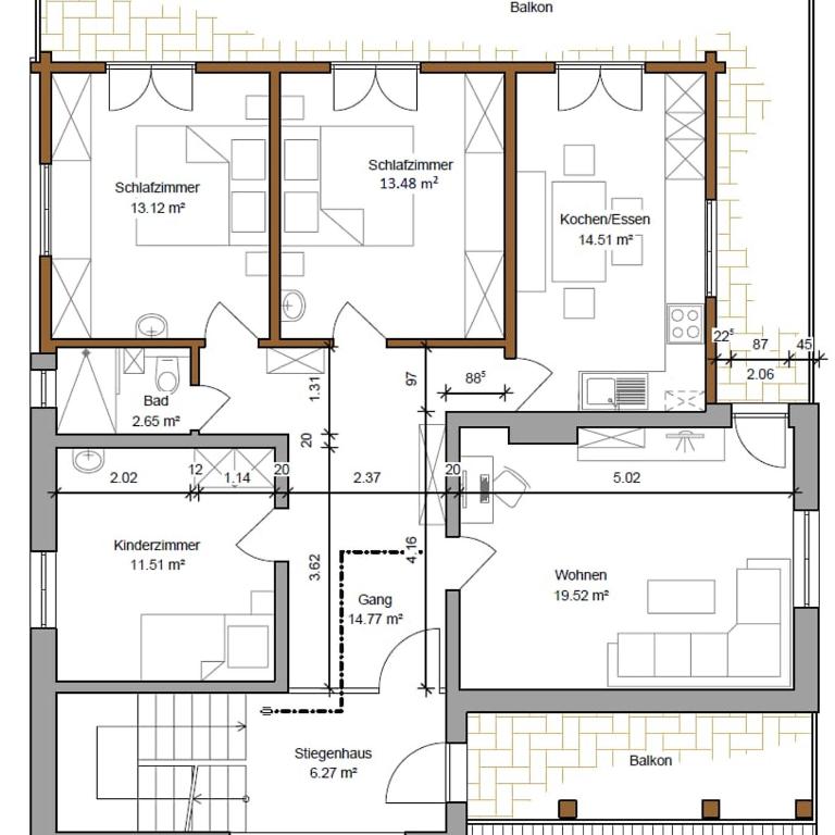 Alpenbauernhaus Konzett - Apartment mit 3 Schlafzimmern - 17