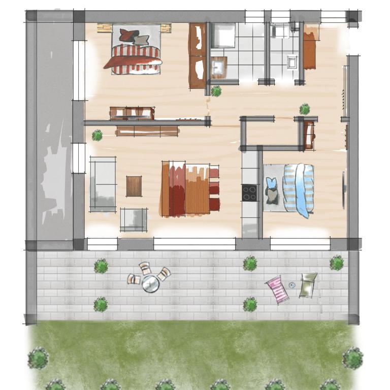 Apart Dorhoam - Apartment mit 2 Schlafzimmern und Gartenblick - 8