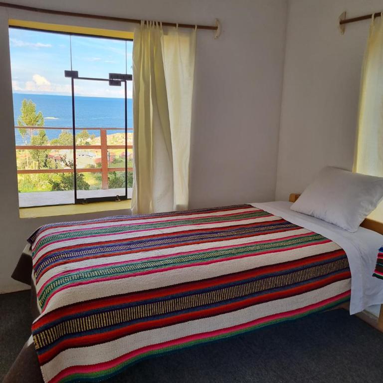 Inca lodge - Amantani - Habitación Doble con vistas al lago - 2 camas individuales - 6