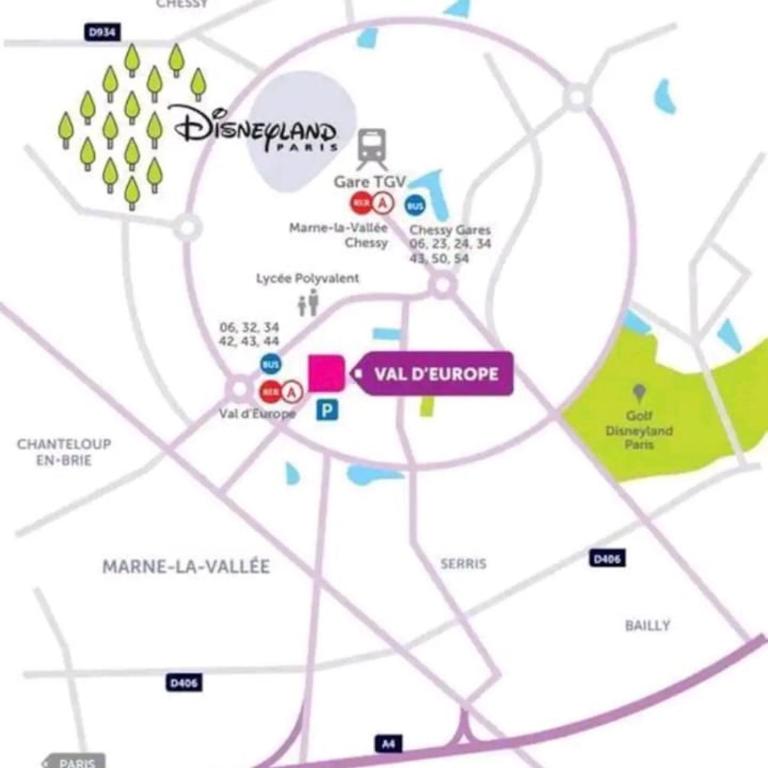 Appartement Disneyland Paris, Val d'Europe, parking, 500m gare Val d'Europe - Appartement 1 Chambre - 21