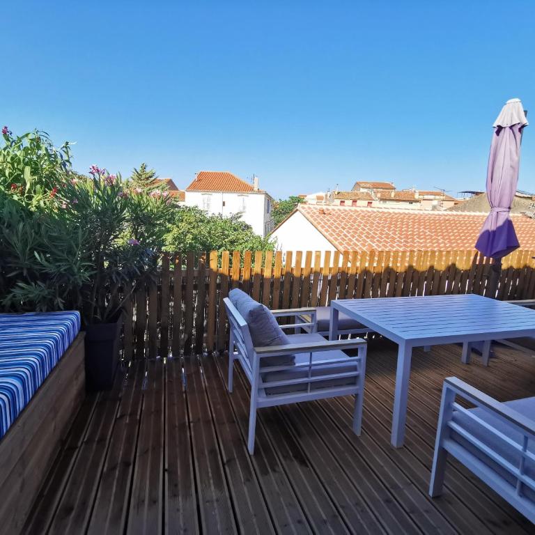 T3 terrasse classé 4 étoiles le Poulpe 200m front de mer - Two-Bedroom Apartment - 6