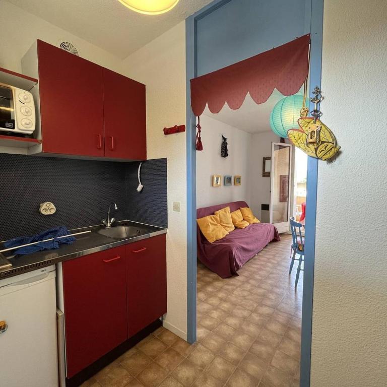 T2 avec piscine, parking, animaux admis - Proche plage Saint-Cyprien - FR-1-106-84 - Apartment - 9