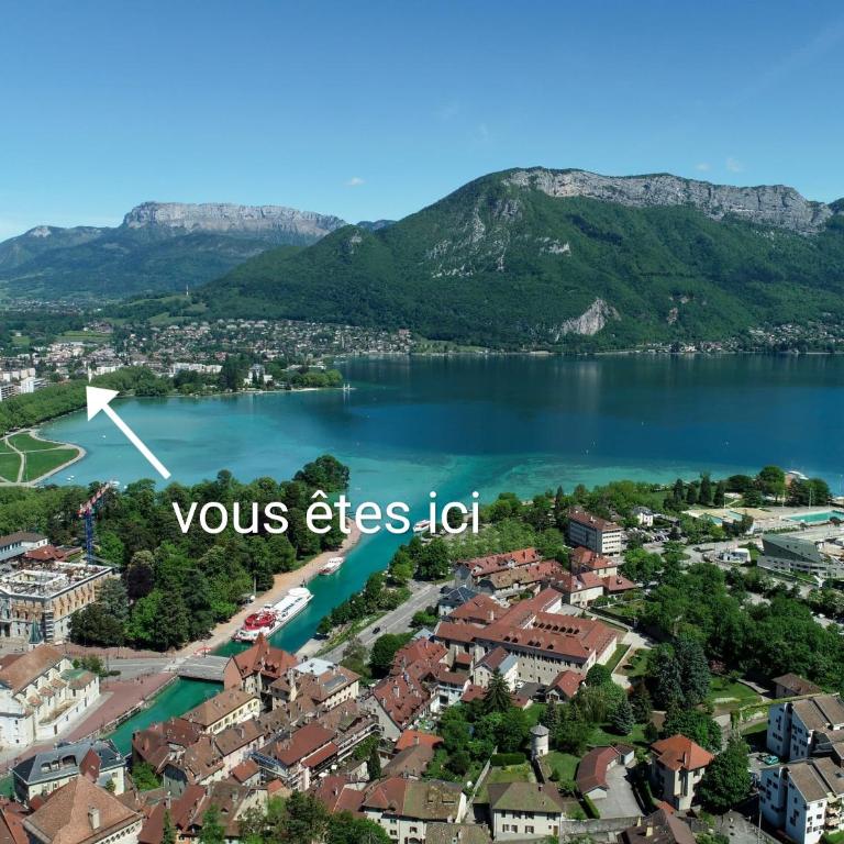 Studio moderne, place parking privé, emplacement idéal à 100 m du lac. - Apartment mit 1 Schlafzimmer - 6