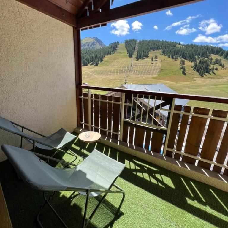 Les Tanières de Montgenèvre - Studio Dama - neuf 4p avec terrasse vue imprenable - Apartment mit 1 Schlafzimmer - 12