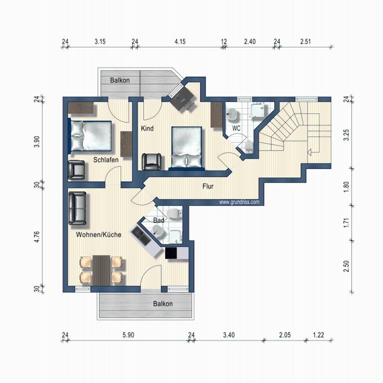 Ferienhaus Kahr Appartment Roßbrand - Two-Bedroom Apartment - 6