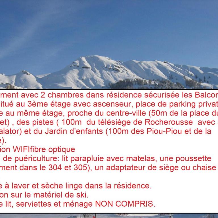 Les Balcons du Soleil Appt304 à100m pistes 2 chambres parking couvert WIFI Ménage compris l'hiver - Appartement 2 Chambres - 2