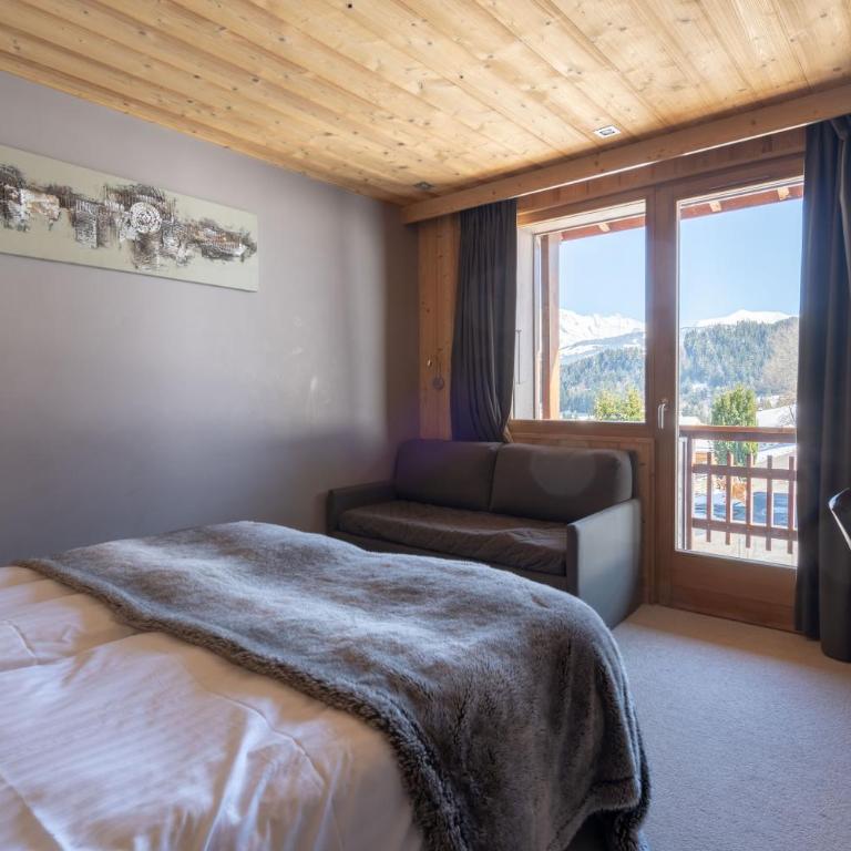 Chalet-Hôtel Les Rhodos - Chambre Lits Jumeaux - Mont-Blanc - 2
