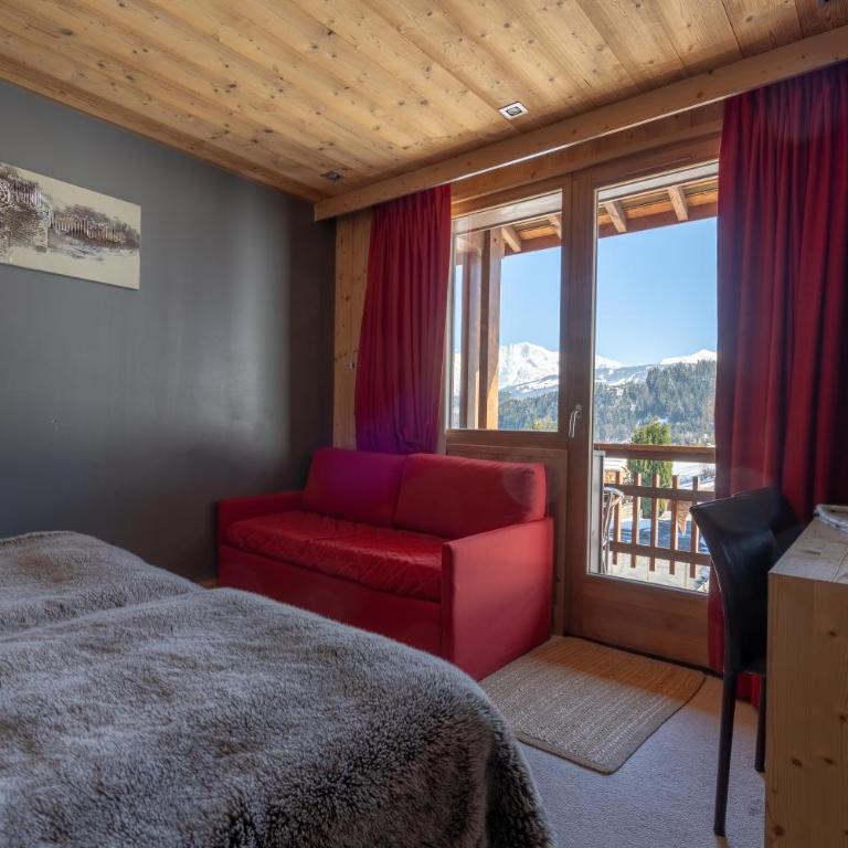 Chalet-Hôtel Les Rhodos - Chambre Lits Jumeaux - Mont-Blanc - 1