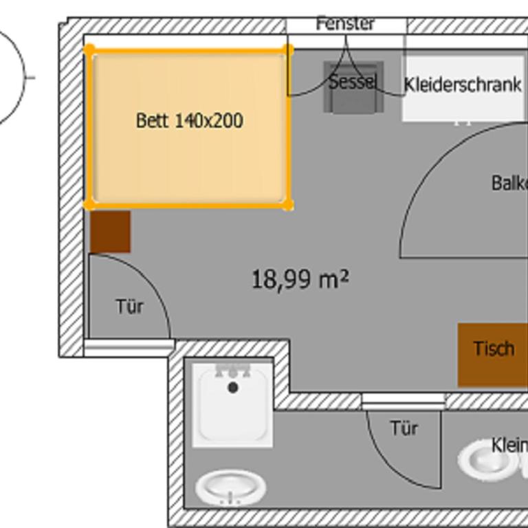 Pension Mallaun - Einzelzimmer mit Bad - 13
