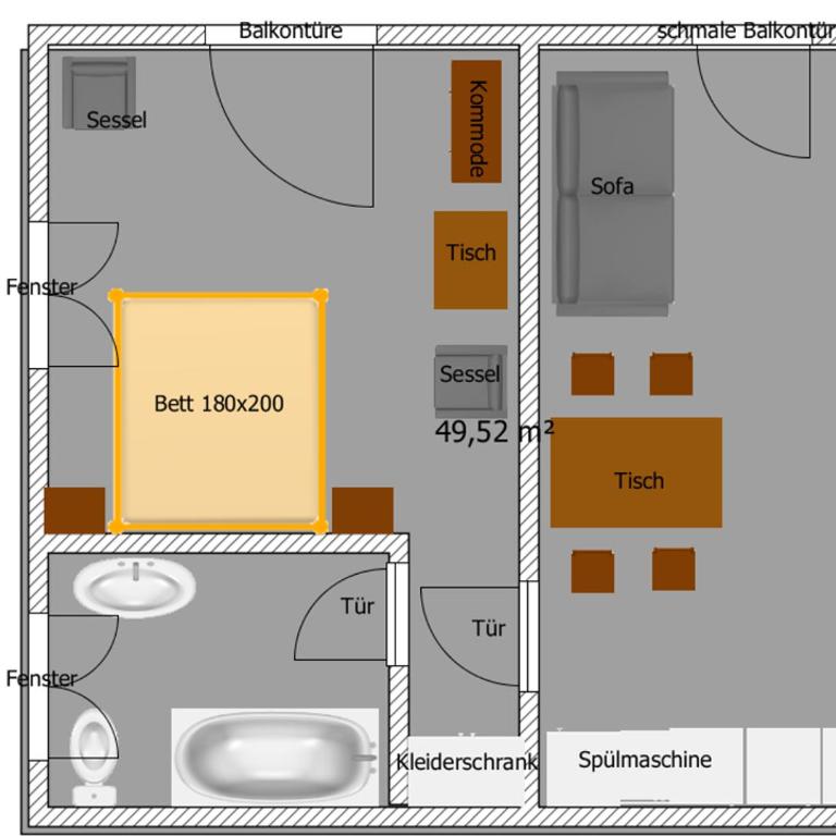 Pension Mallaun - Apartment mit 1 Schlafzimmer - 14