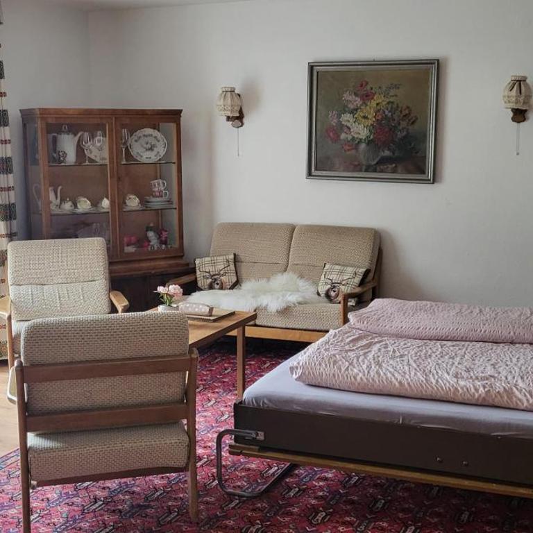 Ferienwohnung Almruhe mit Pool und Sauna & direkt am Skilift - One-Bedroom Apartment - 5