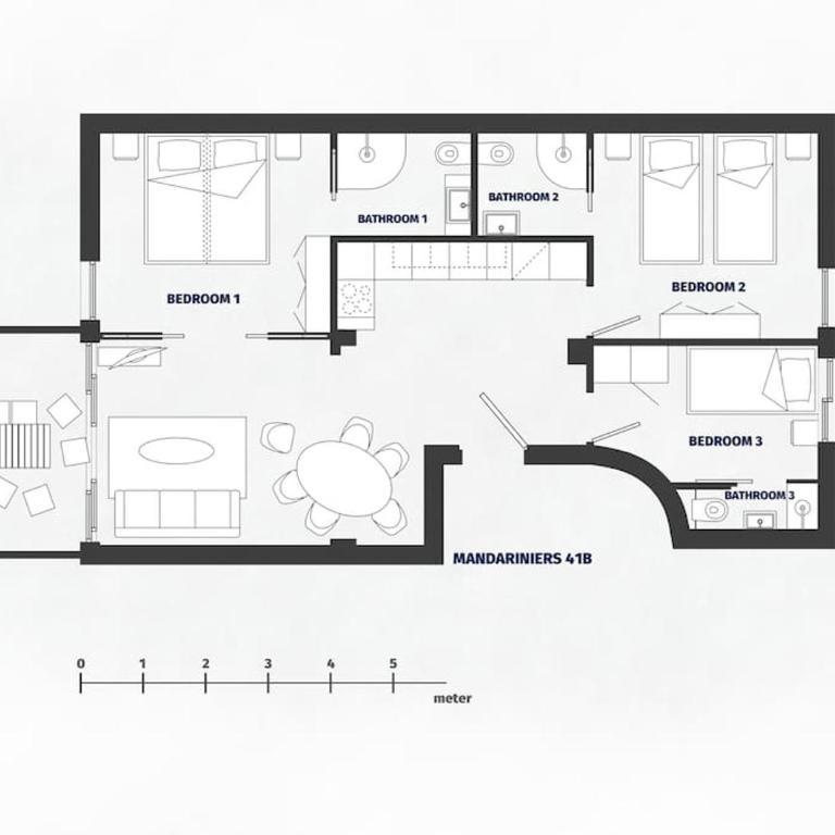 Résidence MANDARINIERS Cannes - Three-Bedroom Apartment 41B - 2