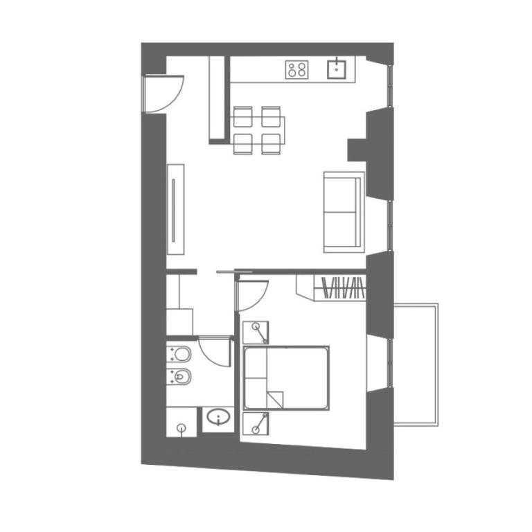 Brera Apartments in San Babila - Appartamento Deluxe con 1 Camera da Letto - Via Santa Cecilia 2 - 19