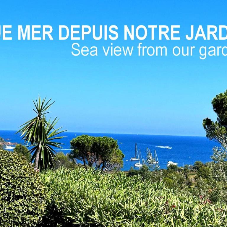 Dans un cadre d'exception, Vue mer panoramique à Agay Côte d'Azur, Village Vacances Cap Esterel, 2 chambres, avec jardin, golf, climatisation, Wifi, 5 piscines - Appartement - Vue sur Mer - 3