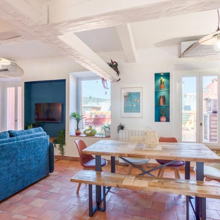 #48 Staywizus - Suite Jean top floor terrace 5min walk sea AC - Appartement 2 Chambres - 7