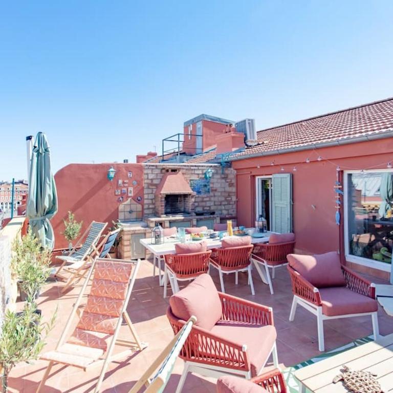 #48 Staywizus - Suite Jean top floor terrace 5min walk sea AC - Appartement 2 Chambres - 22