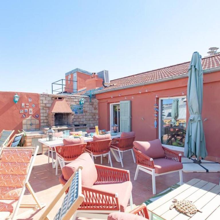 #48 Staywizus - Suite Jean top floor terrace 5min walk sea AC - Appartement 2 Chambres - 34