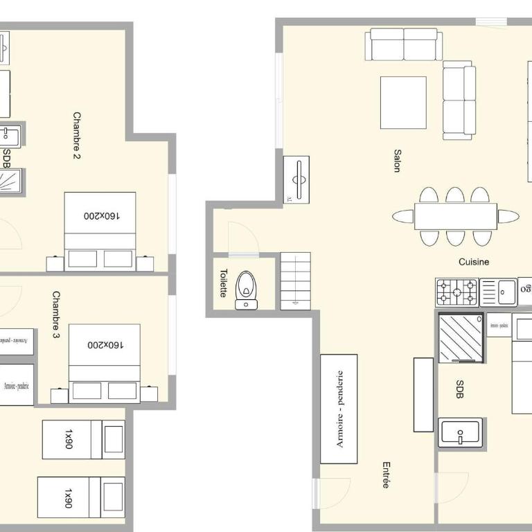 Duplex 5 Pièces avec Piscine et Parking - 10 Pers. Les Saisies - Appartement 4 Chambres - 2