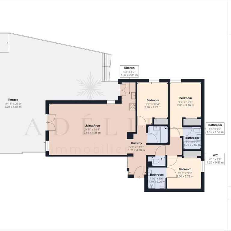 Superbe 4 pièces à Montvalezan avec terrasse SE, proche pistes et commerces, parking inclus - FR-1-398-534 - Appartement (8 Adultes) - 14
