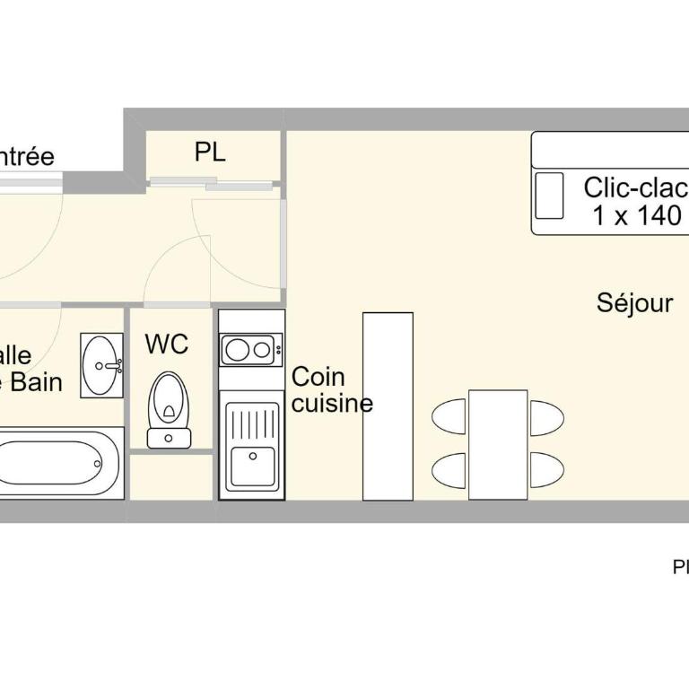 Appartement 2P - 5 pers, Les Saisies, Animaux admis - Apartment mit 1 Schlafzimmer - 8