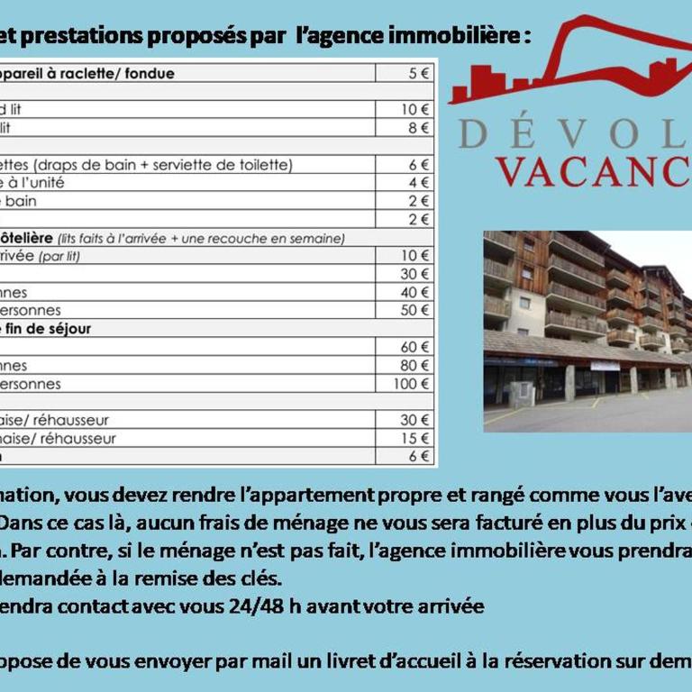 Appartement 8-10 personnes SUPERDEVOLUY Hautes Alpes REZ DE CHAUSSÉE Vue panoramique 3 CHAMBRES - Apartment mit 3 Schlafzimmern - 25