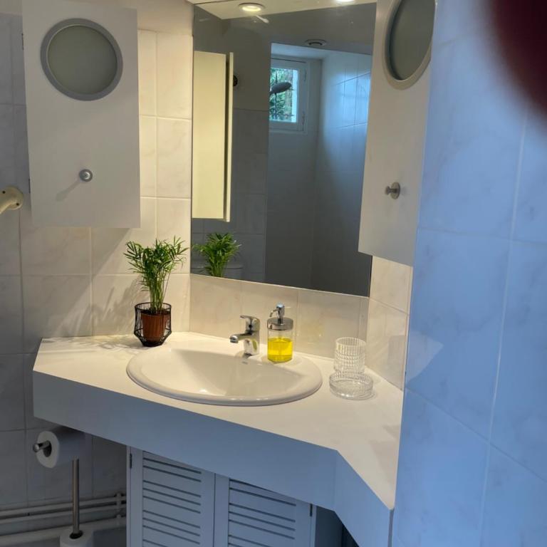 50 m2 T2 au calme, lumineux, confortable, cosy, climatisé, privatif avec parking gratuit et terrasse - Maison 1 Chambre - 13