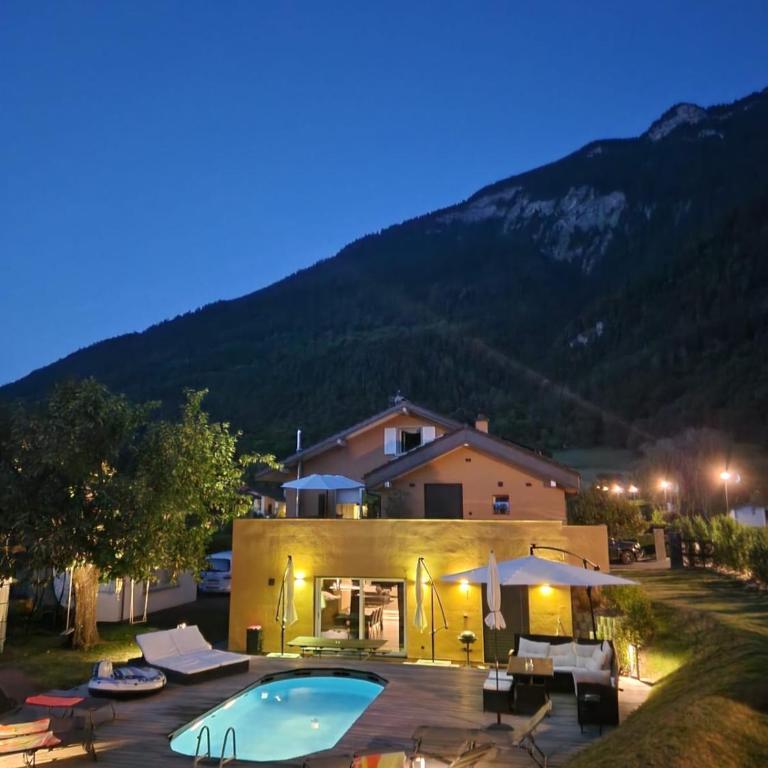 Appartement moderne avec terrasse et piscine à Châtel sur Bex - Apartment mit 3 Schlafzimmern - 2