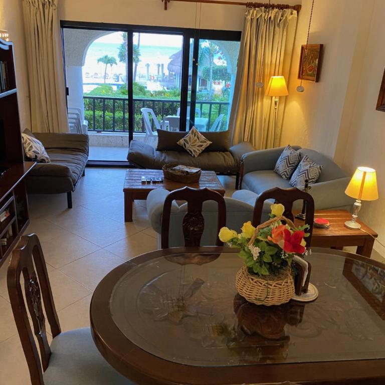 Departamento frente al mar con dos recámaras y seguridad 24 h a dos cuadras de la Quinta Avenida - Apartamento de 2 dormitorios - 9