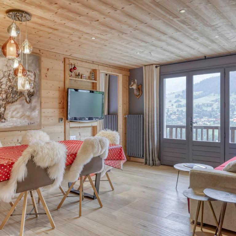 Appartement 3 pièces à Megève, balcon sud-est, TV et garage ski - FR-1-453-308 - Appartement - 1