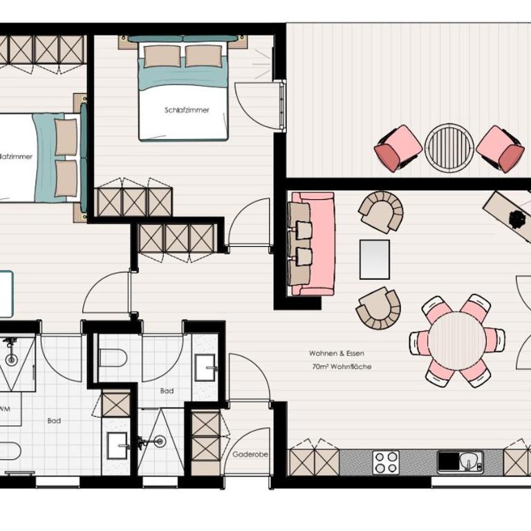 Appartments Bachmühle - Appartement 2 Chambres - 1
