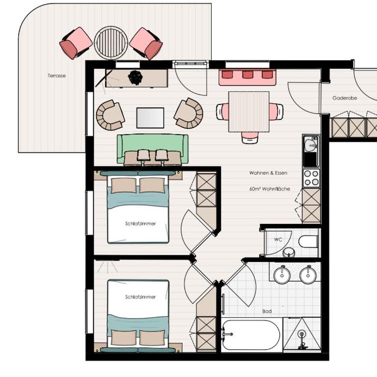 Appartments Bachmühle - Appartement 2 Chambres - 1