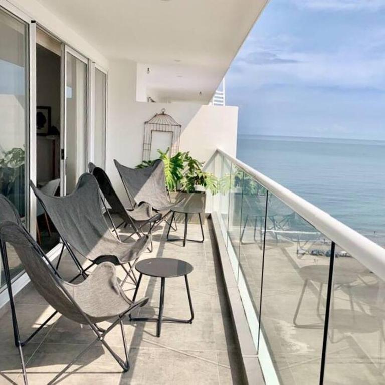 12 personas en Morros apto familiar frente al mar Cartagena 4 hab playa piscina - Apartamento - 1