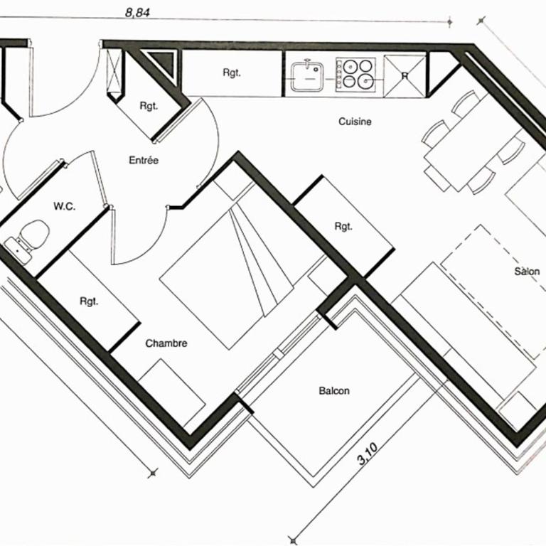 Appartement spacieux 4/5 pers, central avec vue pistes - FR-1-455-180 - Apartment (5 Adults) - 4