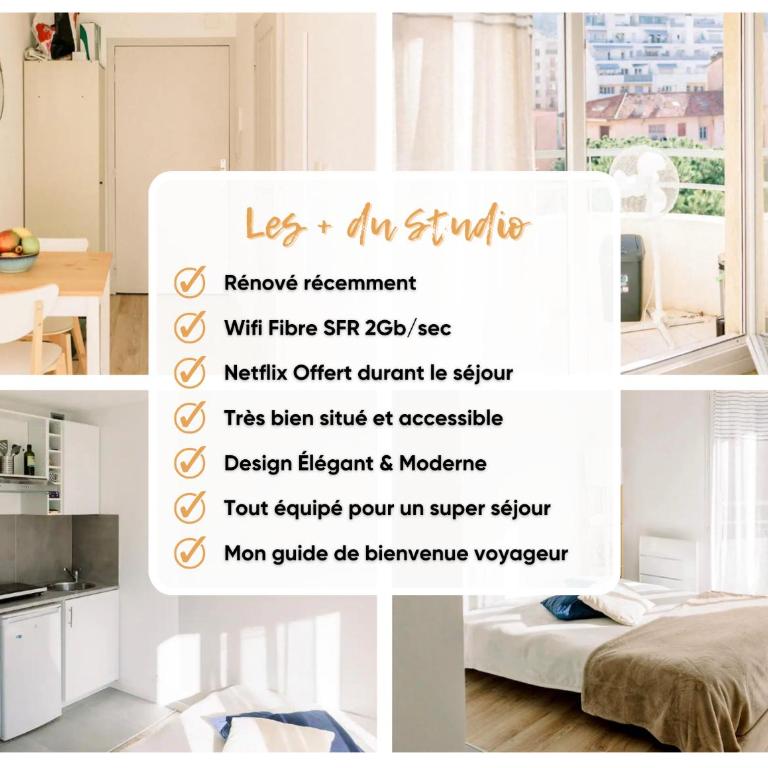 Studio cozy et moderne dans résidence à Nice - Apartment mit 1 Schlafzimmer - 11