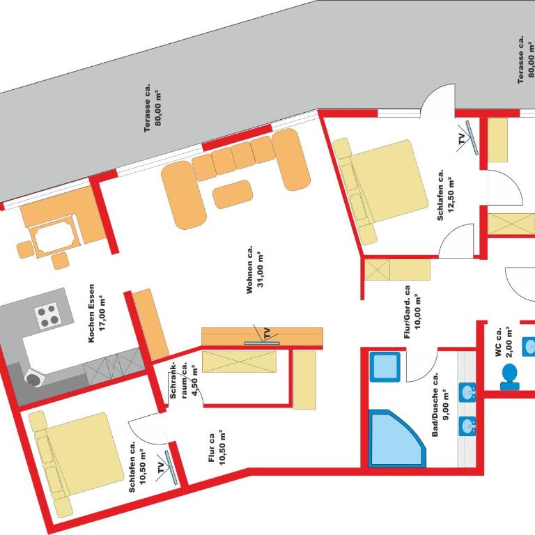Appartement Sporthütte Fiegl - Apartment mit 2 Schlafzimmern und Terrasse - 8