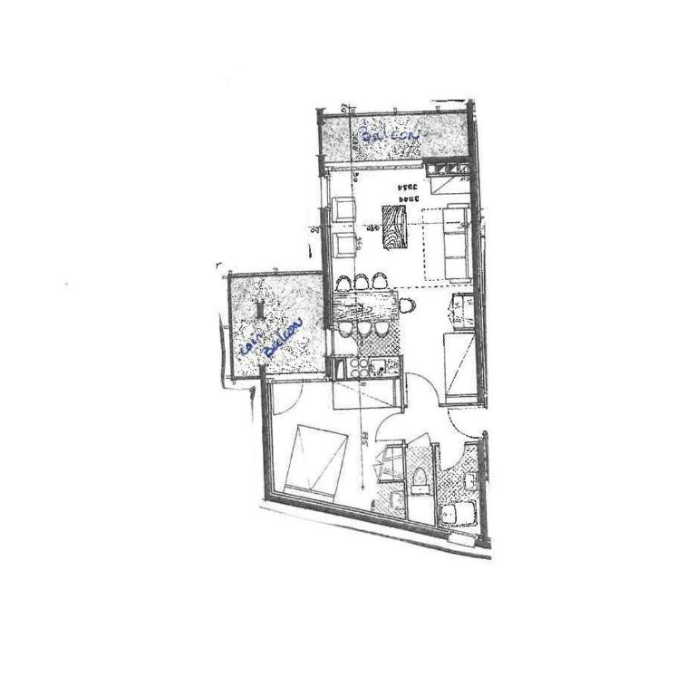 Spacieux T2 Méribel, 6 pers, parking, proche télésiège - FR-1-411-717 - Appartement 1 Chambre - 11