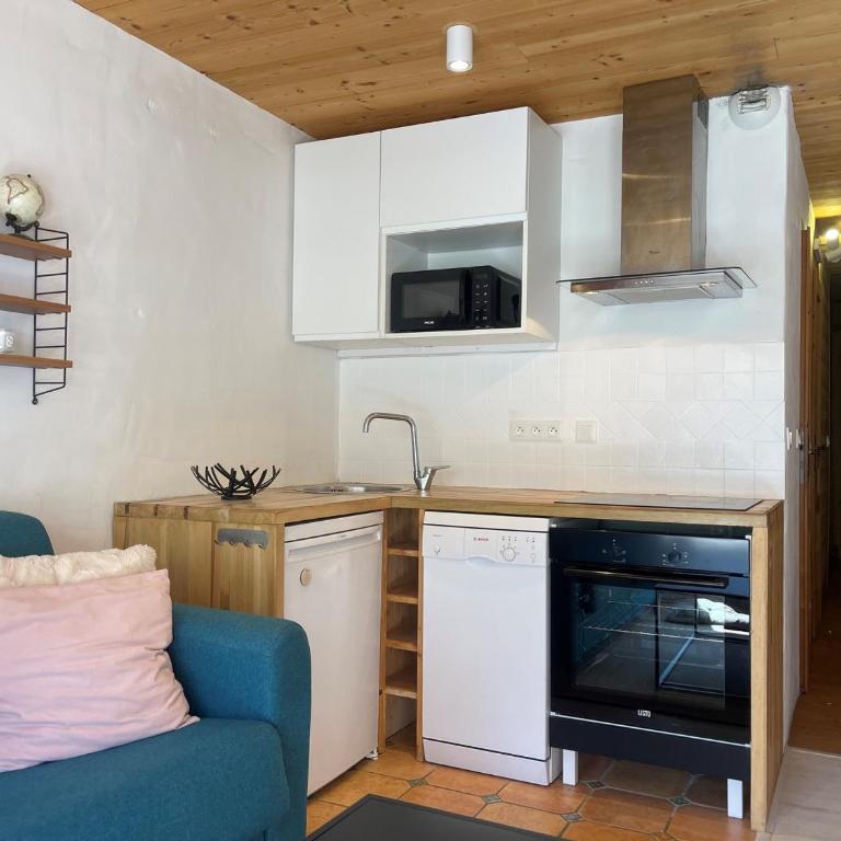Studio rénové 4 pers, proche ski - Studio - 9