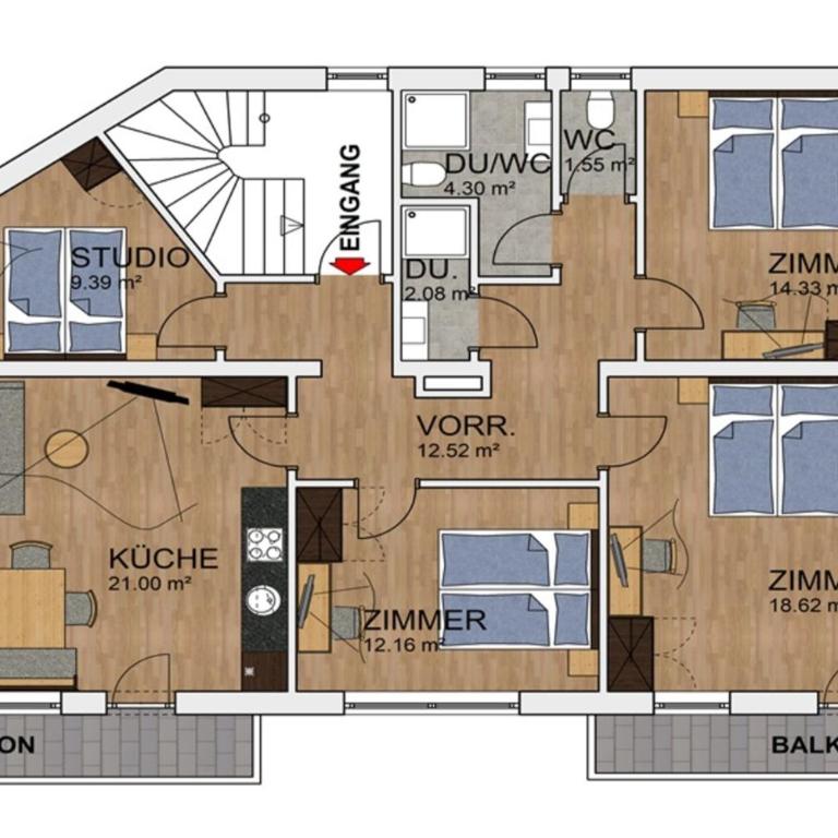 Appartements Sonnenstein Sölden, close to lift & centre - Apartment mit Balkon - 19