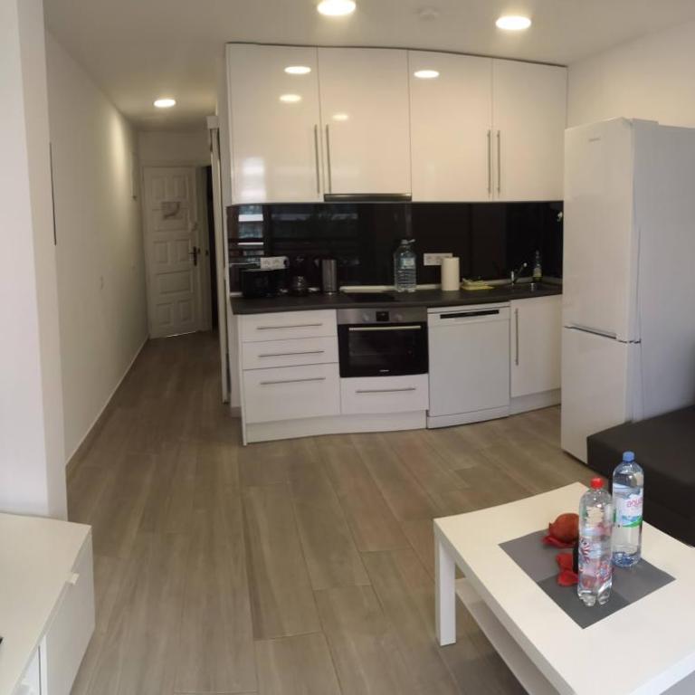 Top-Apartment in Apartamentos Danubio, 4 Etage, Poolblick und seitlicher Meerblick, Wohnzimmer und 1 Schlafzimmer, im Herzen von Playa del Inglés , Gran Canaria - One-Bedroom Apartment - 1