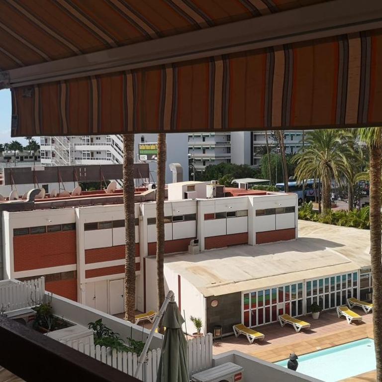 Top-Apartment in Apartamentos Danubio, 4 Etage, Poolblick und seitlicher Meerblick, Wohnzimmer und 1 Schlafzimmer, im Herzen von Playa del Inglés , Gran Canaria - One-Bedroom Apartment - 7