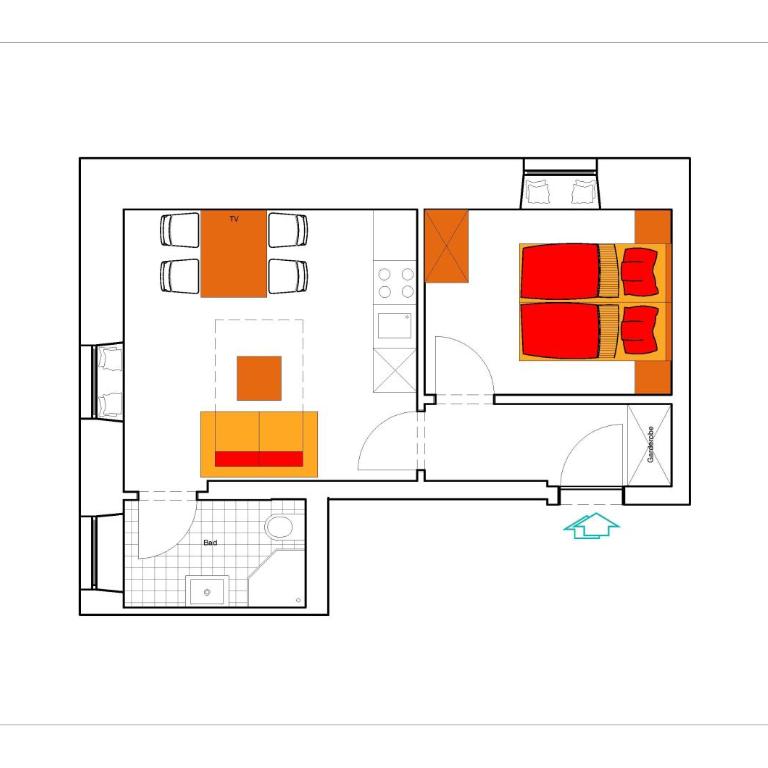 Apartments Leipziger Hof - Apartamento de 1 dormitorio (cama y sofá cama de 160x200) - 9