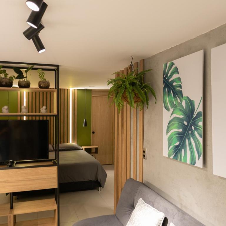 Apartaestudio con aire acondicionado moderno - Apartamento de 1 dormitorio - 1