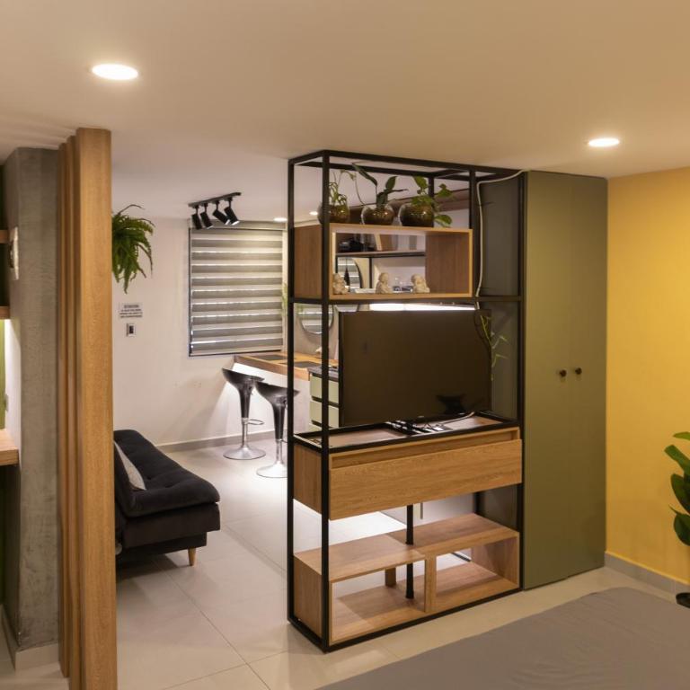 Apartaestudio con aire acondicionado moderno - Apartamento de 1 dormitorio - 9