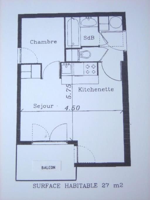 T2 six couchages, exposé sud, sur les pistes - Appartement 1 Chambre - 9