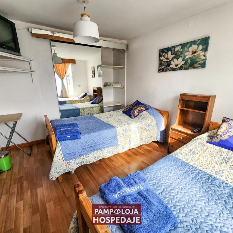 Hostal Pampaloja - Habitación Doble con baño privado externo - 2 camas - 1